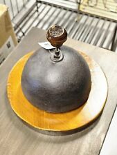 Clayre & Eef Rezeptionsklingel Tischklingel groß 20x17cm Teak Holz Metall