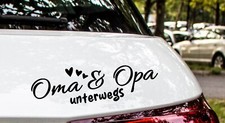 Auto Aufkleber | Opa und Oma unterwegs | Großeltern Enkel Kinder Sticker