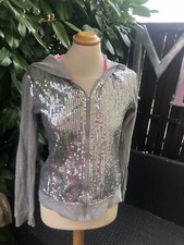 Graue Sweatshirtjacke Glitzer