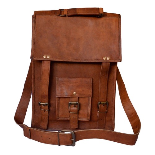 Leder vintage schultertasche - leder,