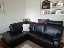 LEDERECKCOUCH MIT ZWEISITZER