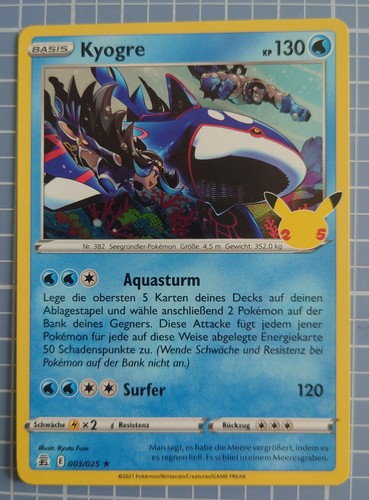 Kyogre 003 025 celebration - kyogre, 003/025