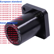 LMK10/12/25/30/40/50UU Quadratischer Flansch Linearlager Kunststoff fester Sitz