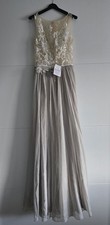 Abendkleid Silbergrau XS