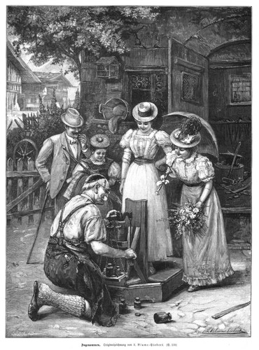 Dame auf der waage - der,