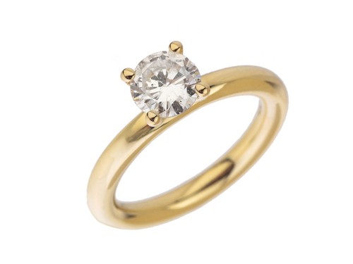 Ring solitär 14kt - ring,