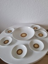 ♥ 7x Konfektteller Rosenthal studio linie Romanze Quatre Couleurs Golddekor 