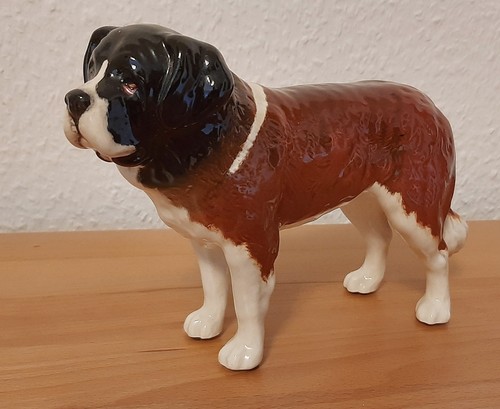 Porzellanfigur bernhardiner - porzellanfigur,