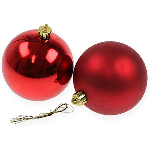 Weihnachtskugel rot 10cm stk - rot,