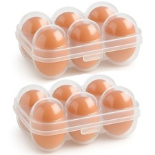 Eierbox 2er Set Transportbox Eier Eierdose Aufbewahrungsbox Kühlschrank Box