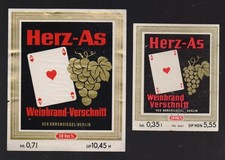 Etiketten herz as - etiketten, "herz-as"