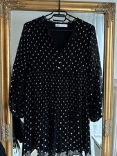 Zara Plissee plissiertes Kleid