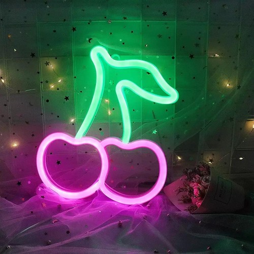 Neon led schild kirsche nacht - schild,