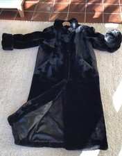 Langer Mantel, - Fake Fur -, Gr.  , schwarz-braun,  wie NEU,  ☃️❄️⛄️ Oder 🎁 ♥️
