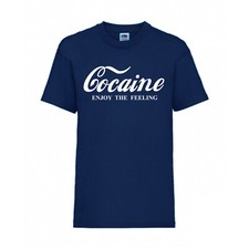 Cocaine 420 - FUN Shirt T-Shirt Fruit of the Loom Navy (Art.-Nr.-8)