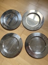 4 elegant versilberte Teller