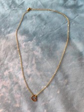 Heidemann Kette  Edelstahl gold Herz ungetragen neuwertig 