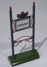 Vintage Blech Schild " Abfahrt