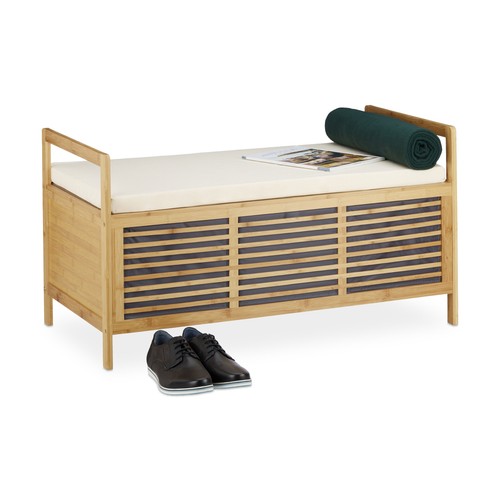 Sitzhocker mit stauraum bambus - stauraum,