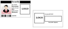 Ausweis Dienstausweis Security Sicherheitsdienst individuell beidseitig bedruckt