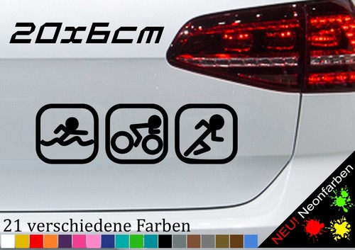 Triathlon aufkleber 20x6cm - aufkleber,