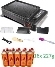 2in1 Campingkocher Gaskocher Gas Camping 3in1 Gasgrill Grillplatte Tischgril LPG