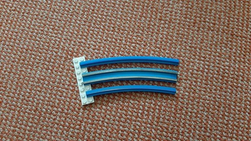 Lego schienenset blau - schienenset, (kurve),