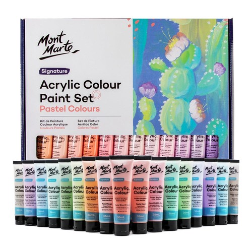 Pastell acrylfarben set 12 - pastell,