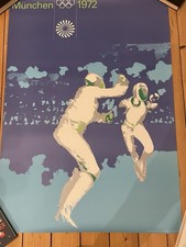 Original Olympiade 1972 München A0 Poster/Plakat - Deko/Sammeln - Fechten