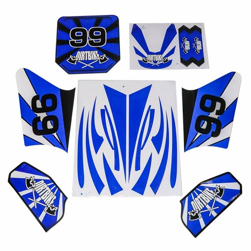 Aufkleber set blau - set, pit