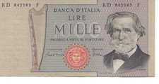 Geldschein Banknote Italien 1000 Lire 1969 UNC