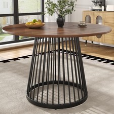 Runder Esstisch 80x80x76cm Küchentisch Kaffeetisch Schreibtisch Metall MDF 