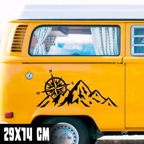 Auto aufkleber berge kompass - aufkleber, "berge