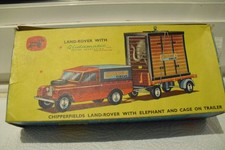 Corgi Toys GS 19 Chipperfields Land Rover with Elephant and Cage on Trailer OVP