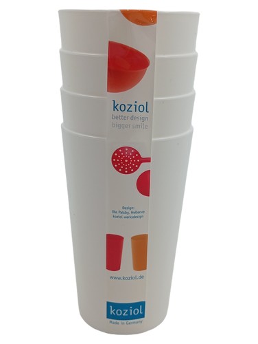 Koziol trinkbecher set weiß - trinkbecher,
