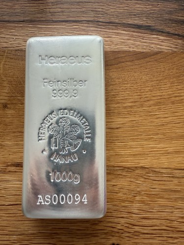 Silberbarren 999 9 - 1, kg