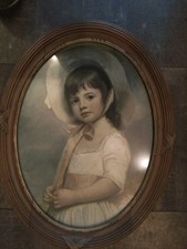 Oval Holz-Rahmen mit Porträt