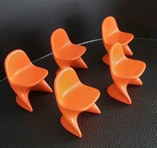 Casalino Art Phanton Stuhl orange Lundby geeignet  Puppenstube Puppenhaus 