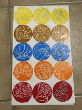 Asterix Malschablonen 1980 Nutella 5 Motive × 3 Schablonen Sehr Seltene Farben