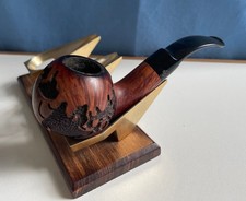 Pfeife DB Design Berlin Weltkugel Teilrustiziert rar Sondermodell 9 mm 145/45