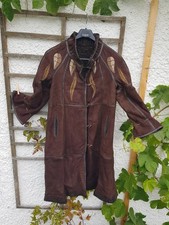 Hochwertiger Ledermantel mit Lammfell-Innenfutter, Damen-XL