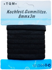 Gummilitze Gummiband Wäscheband Lochgummi versch. Größen / Längen schwarz weiß