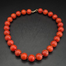 Edle rote korallen kette - rote,