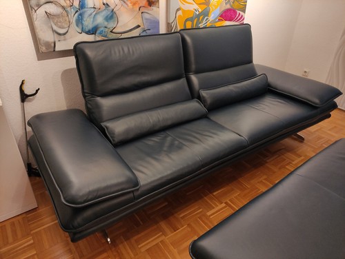 Blaues designer ledersofa - blaues,