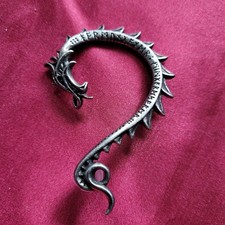 Ohrring Fantasy Drache Alchemy Gothic Ohrstecker Jormungand silberfarben