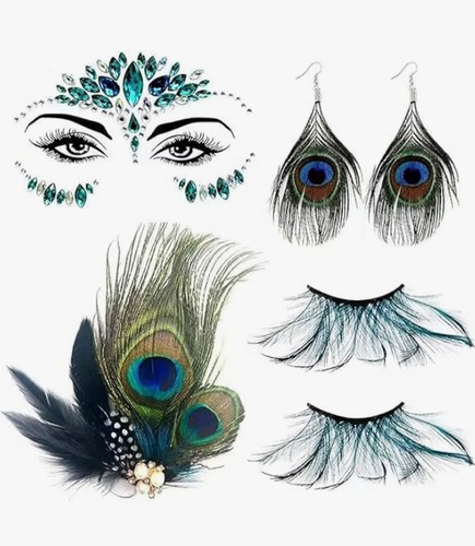 Pfau kostüm set damen - pfau,