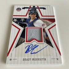 Baseball Card-Brady Murrietta-18U Auto Jersey-USA Stars&Stripes 2025
