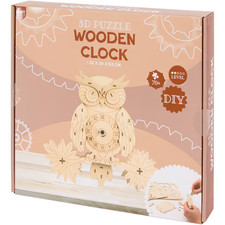 Holz Puzzle Uhr „Eule“ –
