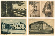 4 alte Ansichtskarten, Postkarten Bunzlau in Schlesien, vor 1945, AK, Ostgebiete