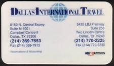 Dallas Internationaler Reise (Dallas Texas) (BC Größe) 1992 Telefonkarte